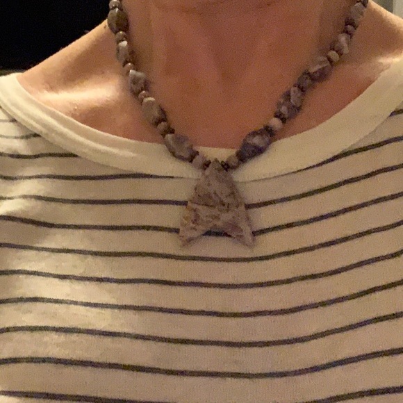 Lavender Stone Necklace and earrings - Picture 6 of 6